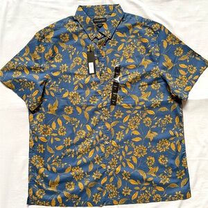 NWT Men’s Banana Republic Slim Fit Short Sleeve Button-Down Shirt Navy size XL